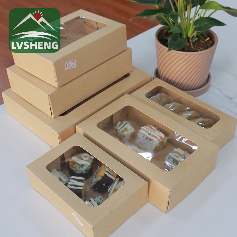 Nýjar vörur frá Xiamen Lvsheng Factory -Sushi Togo Box með Clear Window