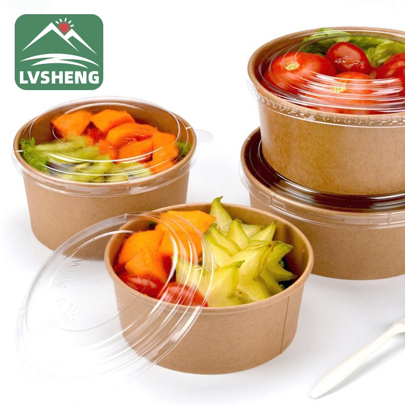 Brown Kraft Salat Bowl