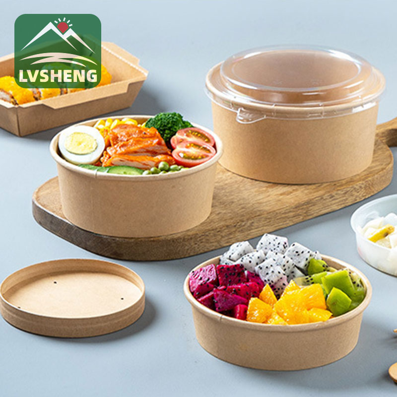 Kraft pappírs salatskál